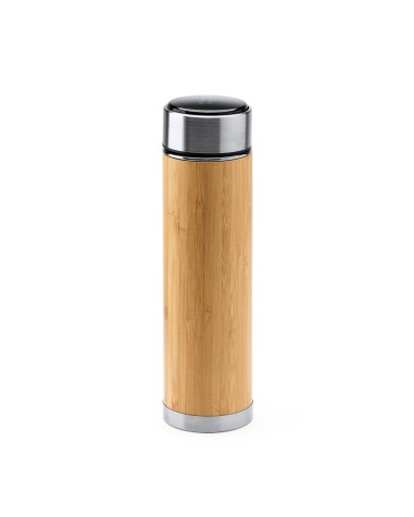 bidó Termo amb acabat amb bambú. personalitzable amb el teu logo