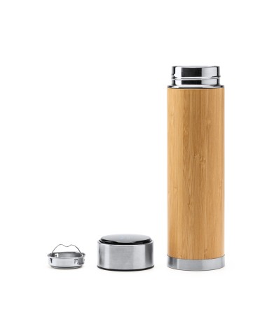 Detail of the customizable CEDRO thermos with logo