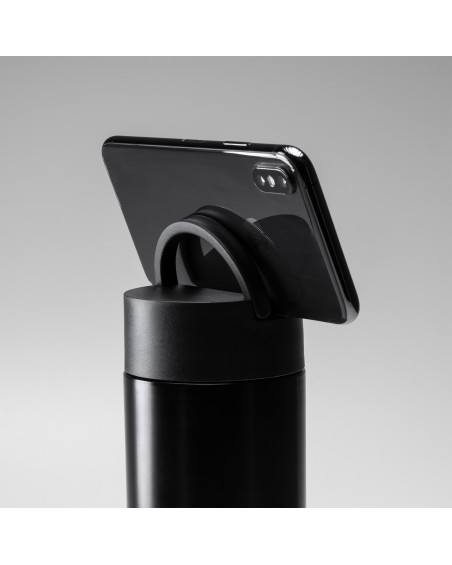 Detail of the mobile phone holder on the COIBA drum