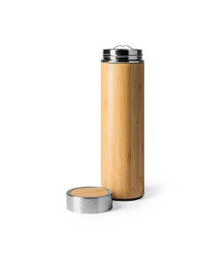 thermos en acier inoxydable et bambou 2