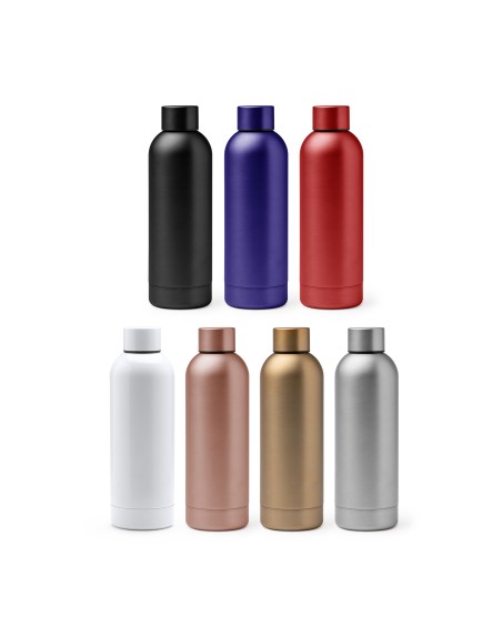 Tambour publicitaire en acier inoxydable aux couleurs métalliques