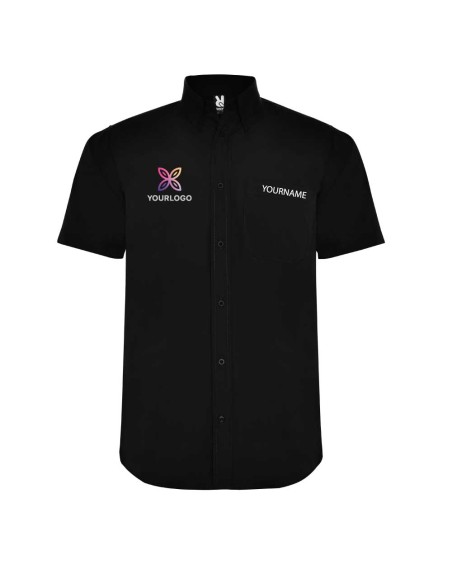 Men's short-sleeved polyester/cotton shirt - AIFOS ROLY