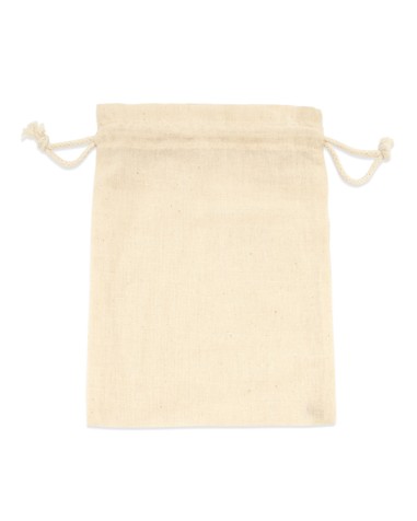 Self-closing cotton sack bag...