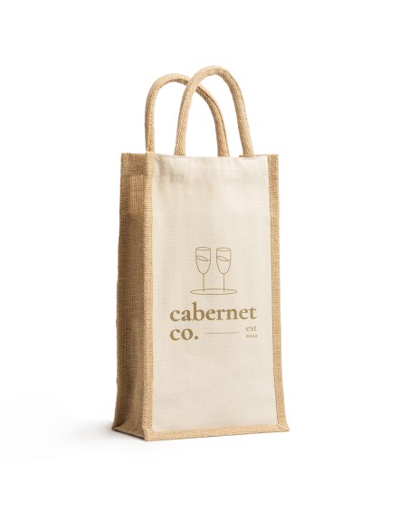 Jute bag for two bottles (20x10x35) - LOIRE