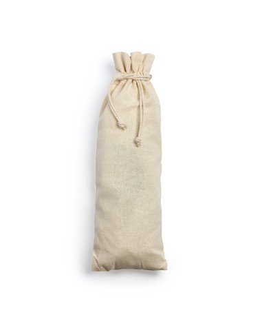 Cotton bag with sack closure, for bottles
