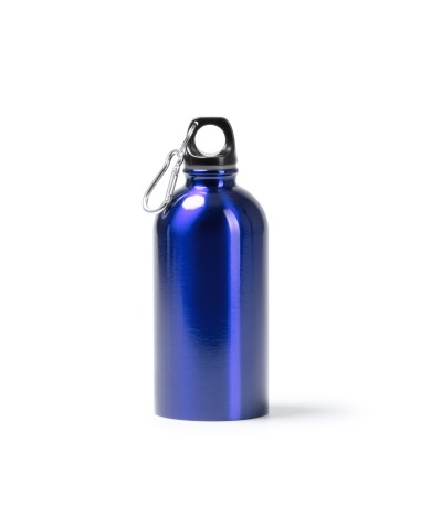 Tambour publicitaire en acier inoxydable bleu