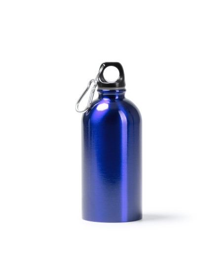 Tambour publicitaire en acier inoxydable bleu