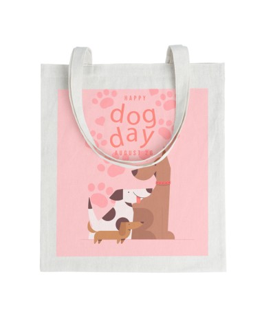 Bolsa poliéster con tacto algodón para personalizada  en sublimación a todo color