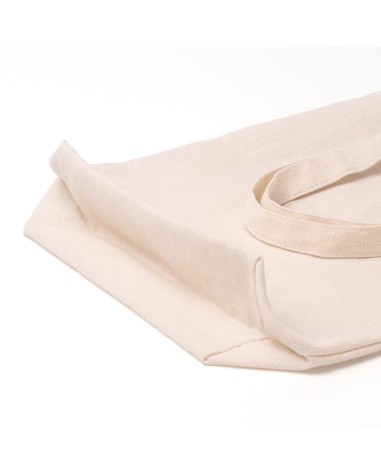 Sac en polyester toucher coton avec base, personnalisable en sublimation quadri.