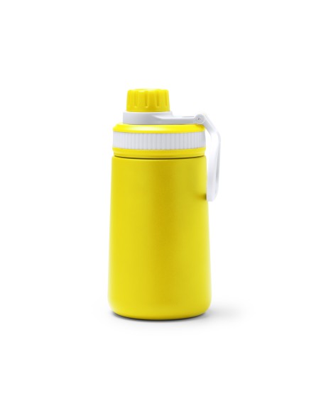 Bidón deportivo ideal para tu logo de color amarillo