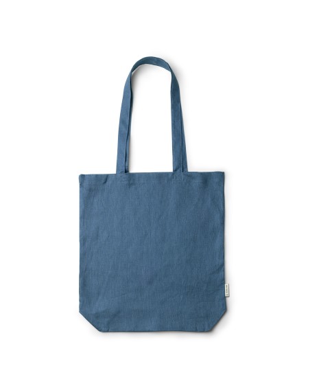 Sac en toile de chanvre bleu personnalisé