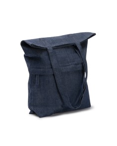 Bossa de teixit vaquer blau marí, per a publicitat de la teva marca