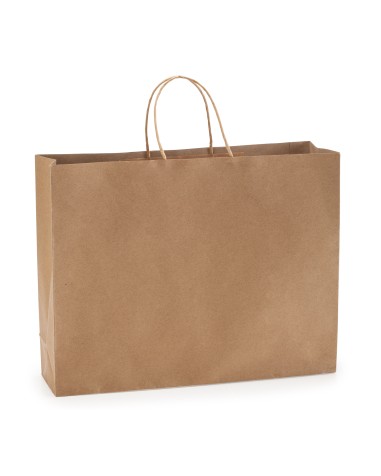 Sac en papier avec poignées bouclées