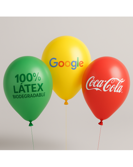 Balloons of all sizes and colors personalized with your logo