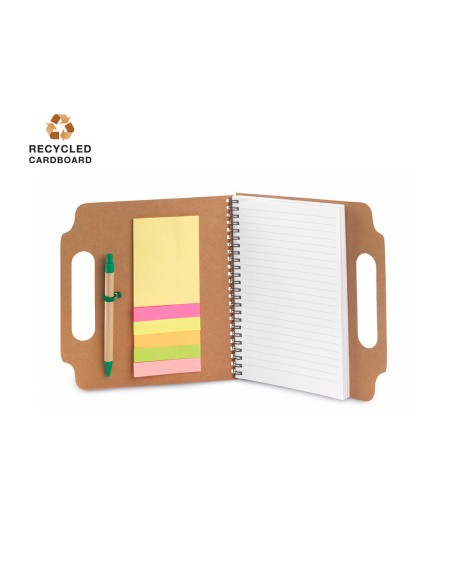 Bloc Notas adhesivas con libreta y bolígrafo - Makron