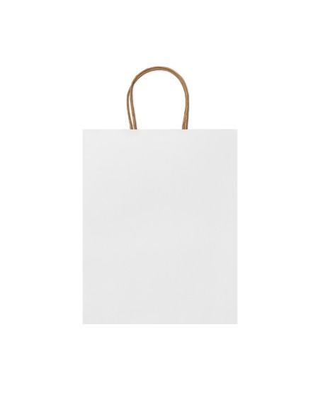 Bossa de paper blanca per a botigues i comerços
