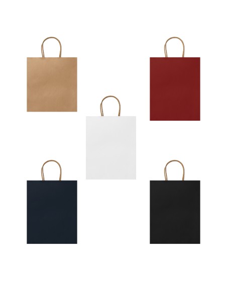 Vue de l'assortiment de couleurs du sac en papier ROBLE