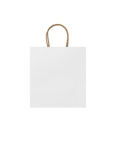 Customizable white paper bag with your logo