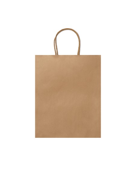 Cardboard-colored takeaway food paper bag