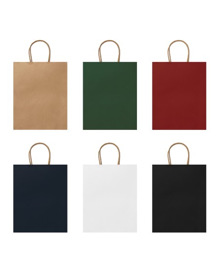 Assorted colors of the customizable ARCE paper shopping bag