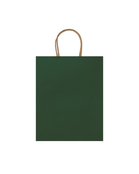 Customizable dark green paper bag