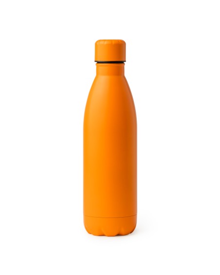 Tambour en acier inoxydable orange avec finition mate