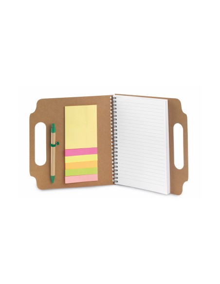 Bloc Notas adhesivas con libreta y bolígrafo - Makron