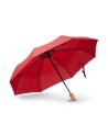 Customizable umbrella made of recycled fabric and bamboo handle