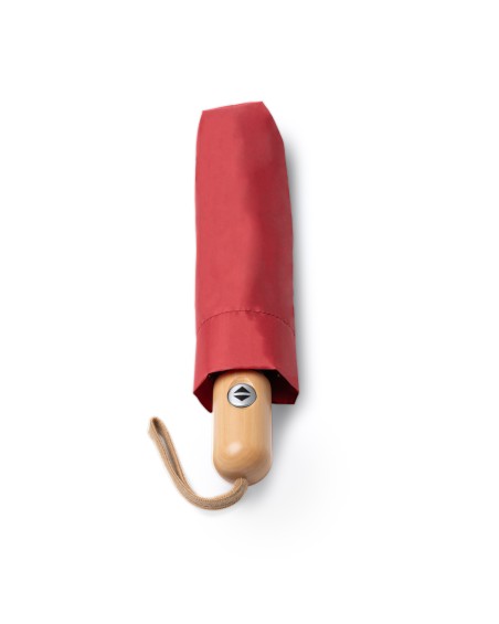 Parapluie rouge pliable durable avec votre logo