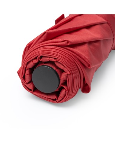 Detail of the top of the folding umbrella made of recycled RPET fabric