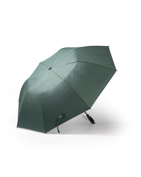 Corporate folding umbrella in RPET with EVA handle and case included Corporate folding umbrella in RPET with EVA handle and case included