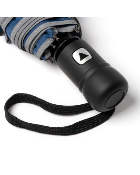 View of the handle with automatic opening of the Nikol folding umbrella View of the handle with automatic opening of the Nikol folding umbrella