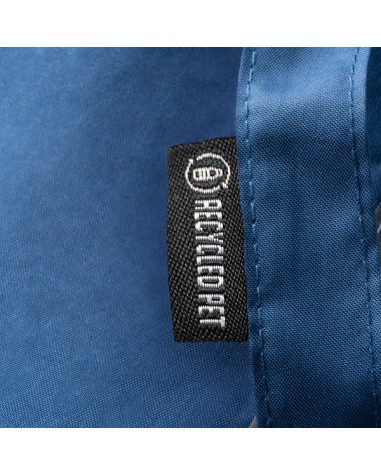Detail of the recycled RPET fabric of the customizable folding umbrella Detail of the recycled RPET fabric of the customizable folding umbrella