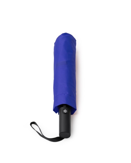 Paraigua promocional color blau amb mànec de goma Paraigua promocional color blau amb mànec de goma