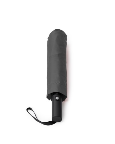 Parapluie promotionnel gris avec poignée en caoutchouc Parapluie promotionnel gris avec poignée en caoutchouc
