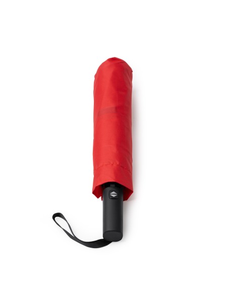 Parapluie publicitaire rouge avec poignée en caoutchouc Parapluie publicitaire rouge avec poignée en caoutchouc