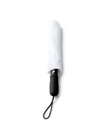 Paraigua plegable personalitzable amb funda individual de color blanc Paraigua plegable personalitzable amb funda individual de color blanc