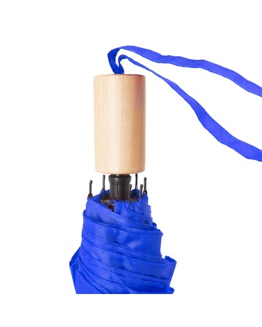 Promotional umbrella with wooden handle