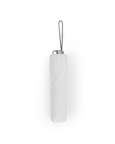 Paraigua plegable personalitzat color blanc amb funda Paraigua plegable personalitzat color blanc amb funda
