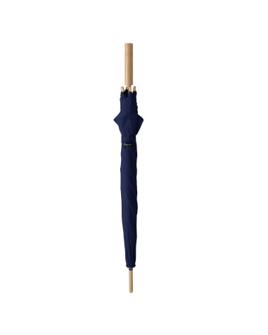 Classic navy blue promotional umbrella with bamboo handle Classic navy blue promotional umbrella with bamboo handle