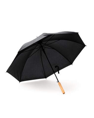 Customizable umbrella with wooden handle