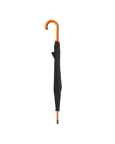 Parapluie noir personnalisable avec manche en bois Parapluie noir personnalisable avec manche en bois