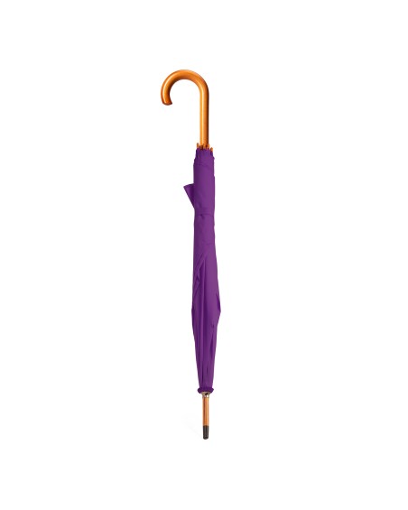 Paraigua personalitzable lila amb mànec de fusta clàssic Paraigua personalitzable lila amb mànec de fusta clàssic
