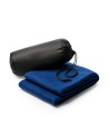 Promotional recycled polyester RPET fleece blanket with bag