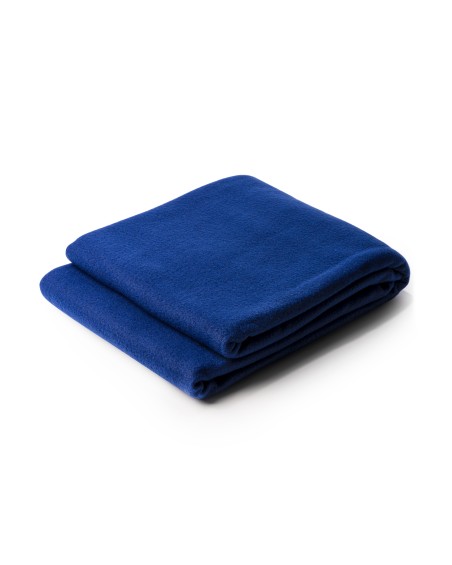 Customizable blue RPET fleece blanket