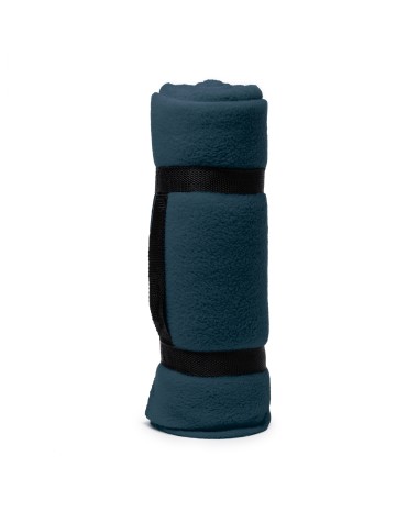 Couverture bleu foncé personnalisable avec poignée de transport