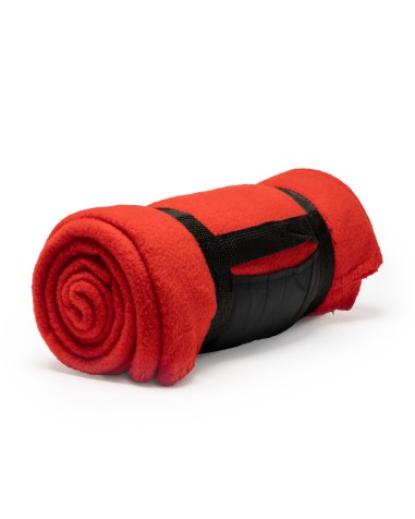 Customizable blanket with carrying handle and Velcro