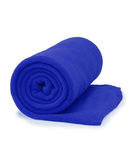 Customizable blue fleece blanket
