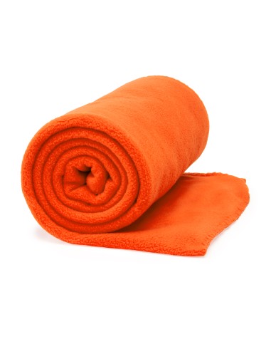 Customizable orange fleece blanket promoregals
