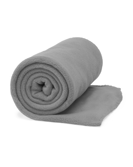 Customizable gray fleece blanket